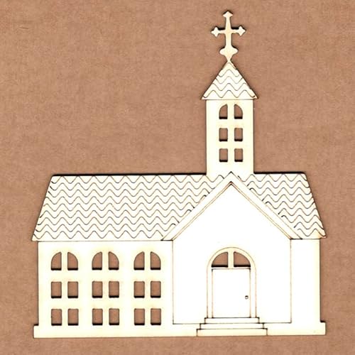 KORA projects Chipboard – Stanzformen aus gepresstem Karton für Scrapbooking und Basteln – Kirche von KORA projects