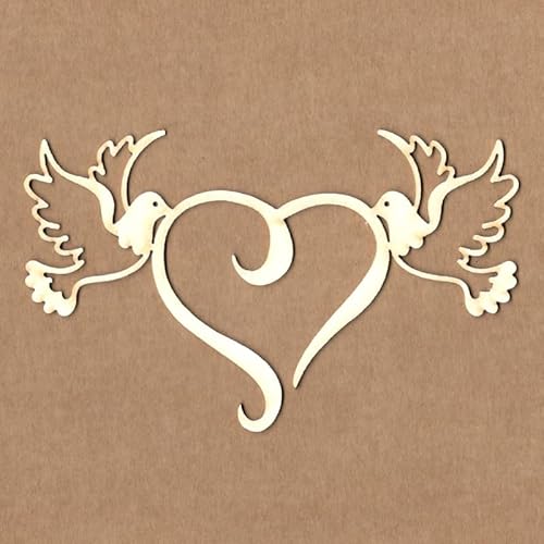 KORA projects Chipboard – Stanzformen aus gepresstem Karton für Scrapbooking und Basteln – Tauben mit Herz KORA projects Chipboard – Stanzformen aus gepresstem Karton für Scrapbooking und Basteln – Tauben mit Herz von KORA projects