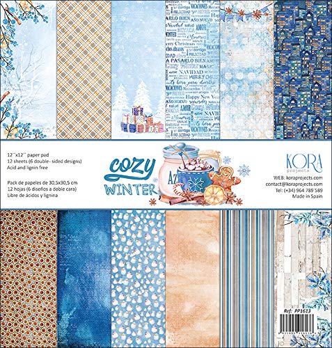 Packung mit 12 Papieren (12 Zoll x 12 Zoll), 30,5 x 30,5 cm) - Cozy Winter von KORA projects