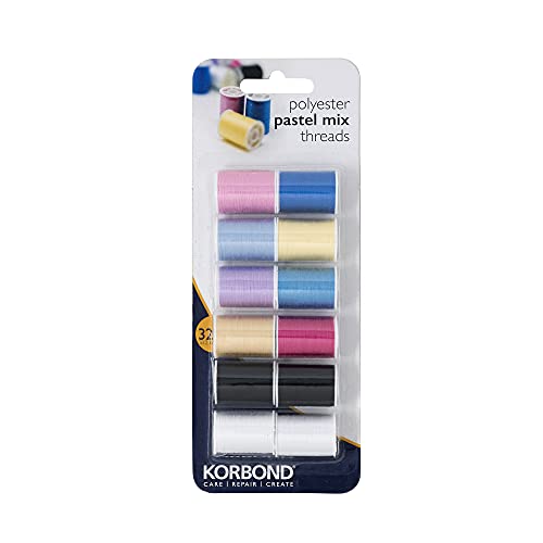 Korbond Poly Thread Blisterpack (Pastell-Mix) – 110782, Sortiert, 384 von KORBOND