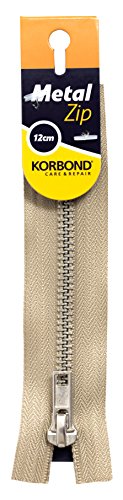 Korbond Metall Zip, 12 cm, Khaki von KORBOND