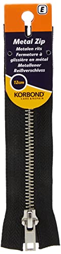 Korbond Metall Zip, 12 cm, schwarz von KORBOND