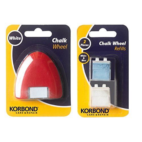Korbond 107903 Tailors Wheel Twin Pack of Chalk Refill Capsules Schneiderkreiderad Plus 2 Nachfüllkapseln für Kreide, Kunststoff, Mehrfarbig, 3-teiliges Set Korbond 107903 Tailors Wheel Twin Pack of Chalk Refill Capsules Schneiderkreiderad Plus 2 Nachfüllkapseln für Kreide, Kunststoff, Mehrfarbig, 3-teiliges Set von KORBOND