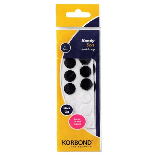 Korbond 12-er Aufhänger & Schlinge – praktische Punkte, Schwarz und Weiß von KORBOND