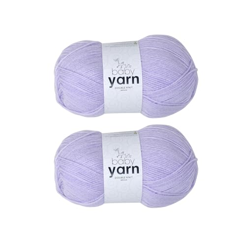 Korbond Babygarn Flieder – 2 x 100 g Acrylwolle – leicht, hypoallergen und langlebig, Doppelstrick-Häkelgarn, Strickwolle Korbond Babygarn Flieder – 2 x 100 g Acrylwolle – leicht, hypoallergen und langlebig, Doppelstrick-Häkelgarn, Strickwolle von KORBOND