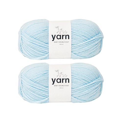 Korbond Babygarn blau – 2 x 100 g Acrylwolle – leicht, hypoallergen und langlebig, Doppelstrick-Häkelgarn, Strickwolle Korbond Babygarn blau – 2 x 100 g Acrylwolle – leicht, hypoallergen und langlebig, Doppelstrick-Häkelgarn, Strickwolle von KORBOND