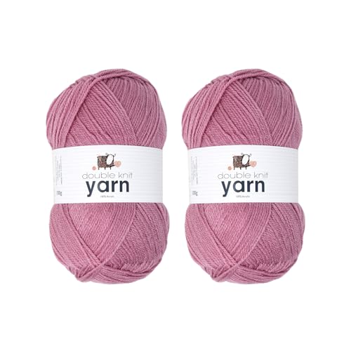 Korbond Garn – Altrosa – 2 x 100 g Acrylwolle – leicht, hypoallergen und langlebig, Doppelstrick-Häkelgarn, Strickwolle Korbond Garn – Altrosa – 2 x 100 g Acrylwolle – leicht, hypoallergen und langlebig, Doppelstrick-Häkelgarn, Strickwolle von KORBOND