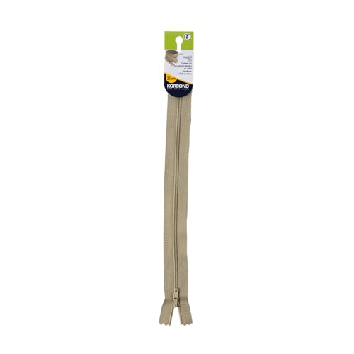 Korbond Metall Reißverschluss, 25 cm, Khaki von KORBOND
