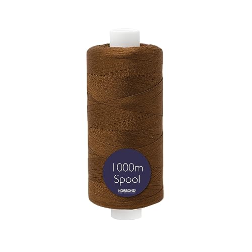 Korbond Nähgarn, 1000 m, Polyester, beschichtet, braun, zum Nähen, Nähen und Quilten Korbond Nähgarn, 1000 m, Polyester, beschichtet, braun, zum Nähen, Nähen und Quilten von KORBOND