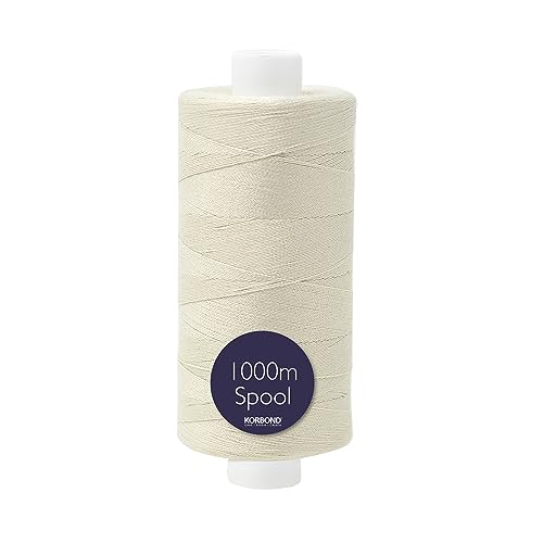 Korbond Nähgarn – 1000 m Polyester beschichtetes Naturbeigegarn – Nähen, Nähen und Quilten Korbond Nähgarn – 1000 m Polyester beschichtetes Naturbeigegarn – Nähen, Nähen und Quilten von KORBOND