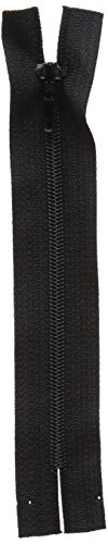 Korbond Schwarzer Nylon-Reißverschluss mit geschlossenen Enden – 12 cm – ideal zum Nähen, Schneidern, Basteln von Kissen oder Kleidungsstücken von KORBOND
