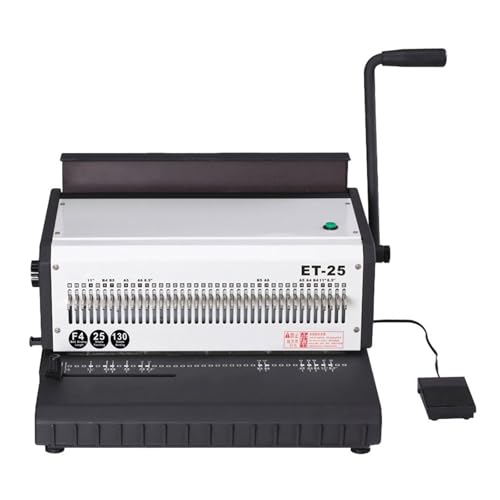 Bindemaschine, Elektrische Eisenring-Bindemaschine, Doppel-Eisenring-40-Loch-Punch-Bindemaschine, Tischkalender-Kalender-Bindemaschine Für Projekte zu Hause oder im kleinen Büro(ET-25R Round hole) von KOROBIE