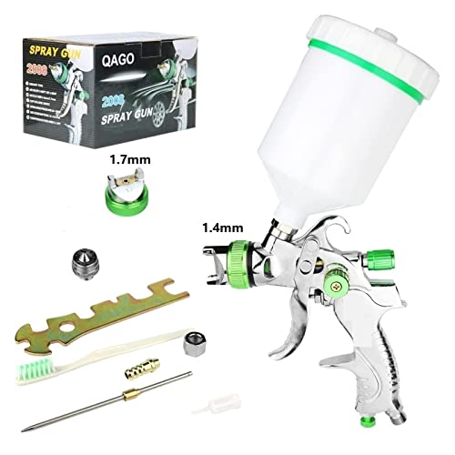 Farbspritzgerät, Professionelle HVLP-Spritzpistole 1,4/1,7/2,0/2,5 Mm Stahldüse Schwerkraft-Spritzpistole DIY-Sprühlack-Kit Tragbare Autolack-Spritzpistole für Hausanstrich, Autolackierung(1.7mm Gun K Farbspritzgerät, Professionelle HVLP-Spritzpistole 1,4/1,7/2,0/2,5 Mm Stahldüse Schwerkraft-Spritzpistole DIY-Sprühlack-Kit Tragbare Autolack-Spritzpistole für Hausanstrich, Autolackierung(1.7mm Gun K von KOROBIE