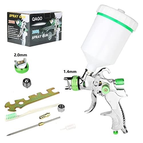 Farbspritzgerät, Professionelle HVLP-Spritzpistole 1,4/1,7/2,0/2,5 Mm Stahldüse Schwerkraft-Spritzpistole DIY-Sprühlack-Kit Tragbare Autolack-Spritzpistole für Hausanstrich, Autolackierung(2.0mm Gun K Farbspritzgerät, Professionelle HVLP-Spritzpistole 1,4/1,7/2,0/2,5 Mm Stahldüse Schwerkraft-Spritzpistole DIY-Sprühlack-Kit Tragbare Autolack-Spritzpistole für Hausanstrich, Autolackierung(2.0mm Gun K von KOROBIE