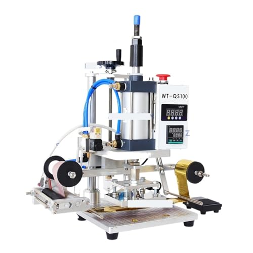 KOROBIE Heißpressmaschine, Pneumatische Stanzmaschine, Wärmepresse, digitales Buch, Leder, Papier, Holz, individuelle Logo-Prägung, Folienzuführung ZS-QS100(QS100XY) von KOROBIE