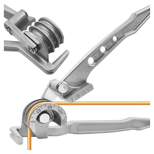 KOROBIE Rohrbiegewerkzeug - Manuelles Biegen von AD-Rohren, 3 Größen 1/4 Zoll, 5/16 Zoll, 3/8 Zoll, 180-Grad-Hebeltyp, Hochleistungsbiegung, Kupfer, Messing, Aluminium von KOROBIE