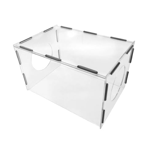 Staubschutzhaube, Staubbox, Geschlossener Schleifkasten aus Acryl mit 2 Löchern, dicht for die Bildhauerei Zum Schleifen, Polieren, Schneiden, Bohren von KOROBIE