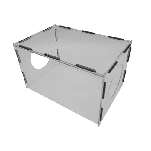 Staubschutzhaube, Staubbox, Schlossene Schleifbox, Polierhaube, transparenter käfig mit 2 Löchern, haube aus Acryl, tragbar for Gravieren und Polieren Zum Schleifen, Polieren, Schneiden, Bohren von KOROBIE