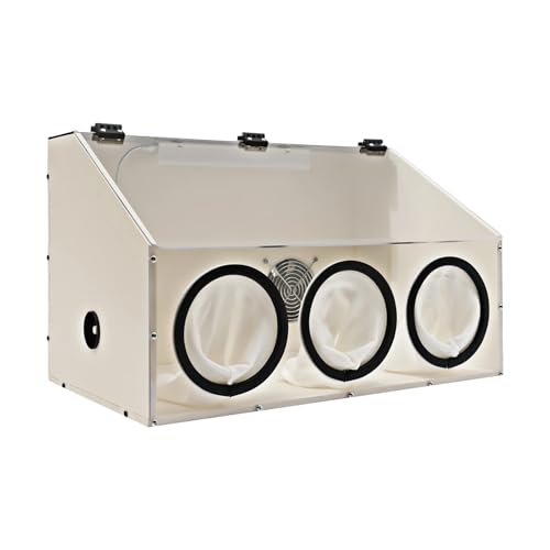 Staubschutzhaube, Staubbox, Vollständig schlossene Box, box aus Acryl for elektrische Schleiftischpolierer mit bläse Zum Schleifen, Polieren, Schneiden, Bohren(Dust Box) von KOROBIE