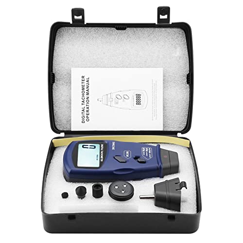 KOSDFOGE Digital Tachometer Rotation Meter Tester Max/Min Value Storage with and Photoelectric Accessories for Wire Cable Rope Measurement von KOSDFOGE