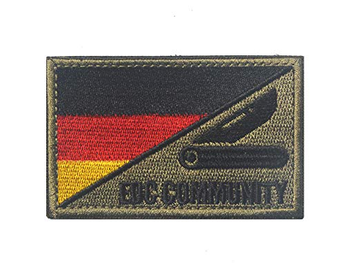 Patches Klett Stickerei Aufnäher Klettbänder Deutschland Militär Aufkleber Abzeichen für Rucksacke (Farbe D) von KOSSJAA