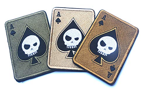 Stickerei AufnäherPatches Klett Abzeichen Klettbänder Militär Aufkleber für Rucksäcke 4 pcs set (3PCS D) von KOSSJAA