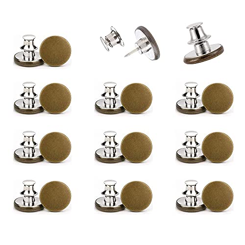 KOSTOO 10 Sets 17 mm Ersatz-Jeansknöpfe für Hosen, abnehmbare und abnehmbare Jeansknöpfe, kein Nähen, Sofortknopf für Hosen, Mode, Jeans, Swing, Handwerk, DIY (Kupfer) von KOSTOO