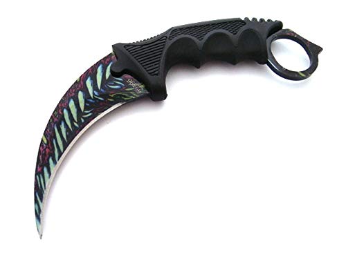 19 cm CSGO Knife - Karambit Messer - Tactical Hunter Knife Sammlermesser - Counter Strike Global Offensive Skin - CS:GO Neck Knife (Predator) von KOSxBO
