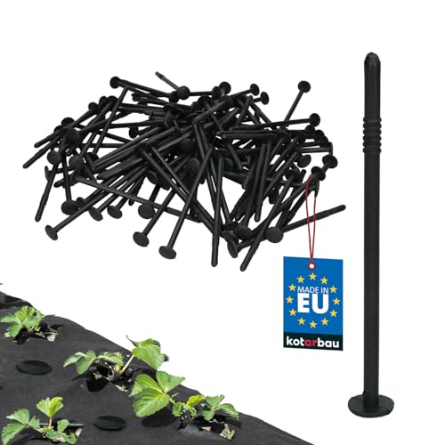 KOTARBAU® 100er Set Erdnägel - Unkrautvlies - 12 cm PVC - Erdanker Unkrautvlies - Bodenanker aus Kunststoff - Unkrautvlies Nägel - Vliesnägel - Widerhaken von KOTARBAU