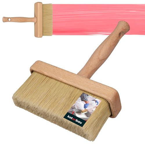 KOTARBAU® Flächenstreicher Malerpinsel breit 140 mm Flächenpinsel zum Tapezieren Grundieren Streichen Maler Pinsel Lasurpinsel Holz außen Tapezierbürste Pinsel groß Lackpinsel für Lacke von KOTARBAU