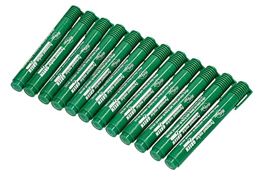 KOTARBAU® Permanent Marker Satz 12 Stk. Grün Runde Spitze Wasserferster Stift von KOTARBAU