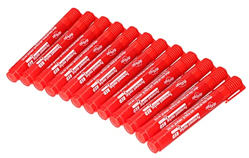 KOTARBAU® Permanent Marker Satz 12 Stk. Rot Runde Spitze Wasserferster Stift von KOTARBAU
