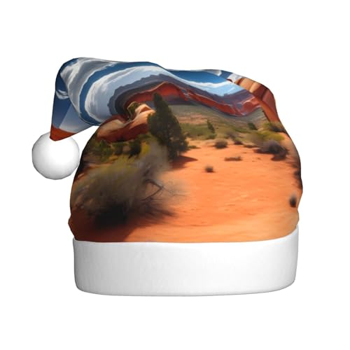 KOUUIP Arches National Park-Standard-Druck, Weihnachtsmannmütze, lustige Plüsch-Weihnachtsmütze für Erwachsene, Weihnachtsgeschenke, Hüte KOUUIP Arches National Park-Standard-Druck, Weihnachtsmannmütze, lustige Plüsch-Weihnachtsmütze für Erwachsene, Weihnachtsgeschenke, Hüte von KOUUIP