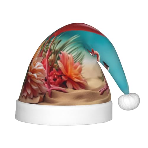 KOUUIP Weihnachtsmütze, Flamingo- und Ananas-Druck für Erwachsene, Nikolausmützen für Weihnachten, Neujahr, Partyzubehör KOUUIP Weihnachtsmütze, Flamingo- und Ananas-Druck für Erwachsene, Nikolausmützen für Weihnachten, Neujahr, Partyzubehör von KOUUIP