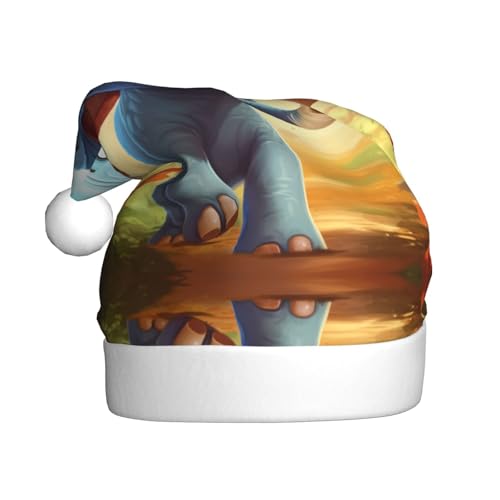 KOUUIP Weihnachtsmütze mit Cartoon-Elefanten-Aufdruck, lustige Plüsch-Weihnachtsmütze für Erwachsene, Weihnachtsgeschenke, Hüte KOUUIP Weihnachtsmütze mit Cartoon-Elefanten-Aufdruck, lustige Plüsch-Weihnachtsmütze für Erwachsene, Weihnachtsgeschenke, Hüte von KOUUIP
