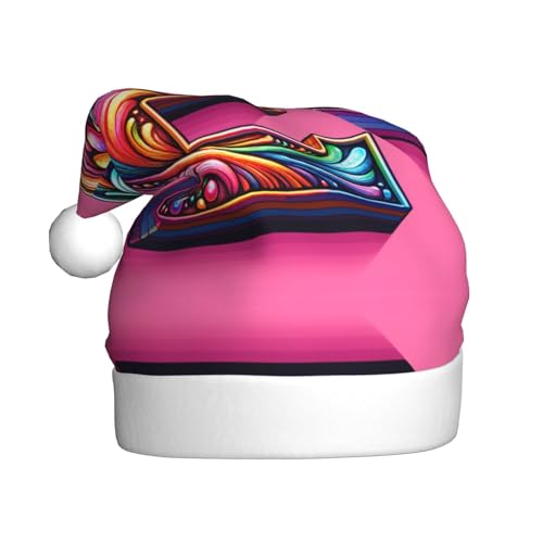 KOUUIP Weihnachtsmütze mit E-Druck, lustige Plüsch-Weihnachtsmützen für Erwachsene, Weihnachtsgeschenke, Hüte KOUUIP Weihnachtsmütze mit E-Druck, lustige Plüsch-Weihnachtsmützen für Erwachsene, Weihnachtsgeschenke, Hüte von KOUUIP