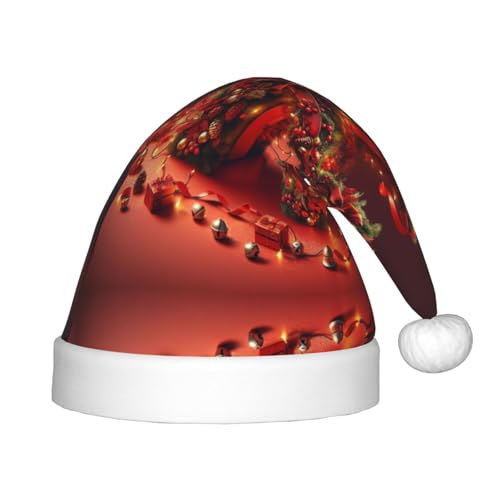 KOUUIP Weihnachtsmütze mit H-Aufdruck für Erwachsene, Weihnachtsmannmützen für Weihnachten, Neujahr, Partyzubehör KOUUIP Weihnachtsmütze mit H-Aufdruck für Erwachsene, Weihnachtsmannmützen für Weihnachten, Neujahr, Partyzubehör von KOUUIP