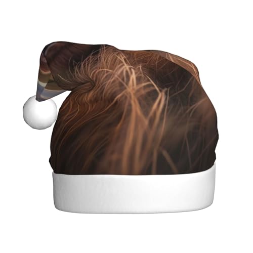 KOUUIP Weihnachtsmütze mit Kuhmotiv, lustige Plüsch-Weihnachtsmütze für Erwachsene, Weihnachtsgeschenke, Hüte von KOUUIP