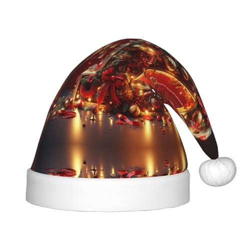 KOUUIP Weihnachtsmütze mit L-Aufdruck, für Erwachsene, Weihnachtsmannmützen für Weihnachten, Neujahr, Partyzubehör KOUUIP Weihnachtsmütze mit L-Aufdruck, für Erwachsene, Weihnachtsmannmützen für Weihnachten, Neujahr, Partyzubehör von KOUUIP