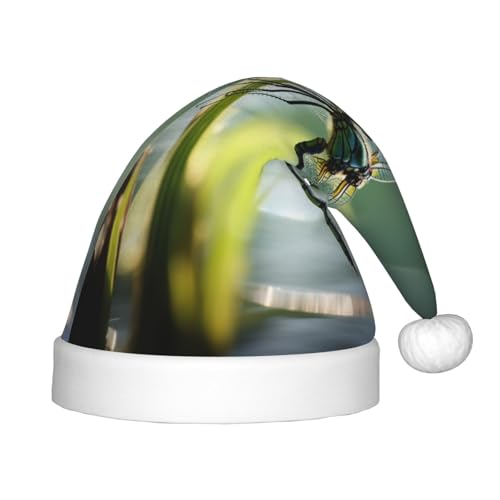 KOUUIP Weihnachtsmütze mit Libellen-Druck, für Erwachsene, Weihnachtsmannmützen für Weihnachten, Neujahr, Partyzubehör KOUUIP Weihnachtsmütze mit Libellen-Druck, für Erwachsene, Weihnachtsmannmützen für Weihnachten, Neujahr, Partyzubehör von KOUUIP