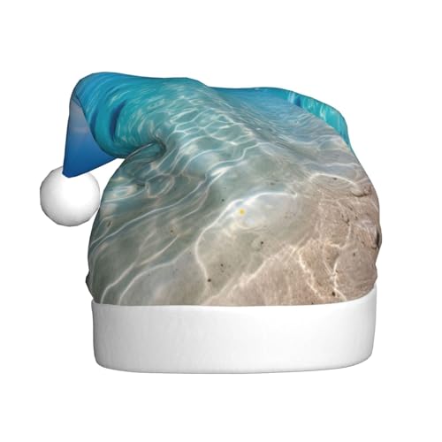 KOUUIP Weihnachtsmütze mit Meerblick-Druck, lustige Plüsch-Weihnachtsmütze für Erwachsene, Weihnachtsgeschenke, Hüte KOUUIP Weihnachtsmütze mit Meerblick-Druck, lustige Plüsch-Weihnachtsmütze für Erwachsene, Weihnachtsgeschenke, Hüte von KOUUIP