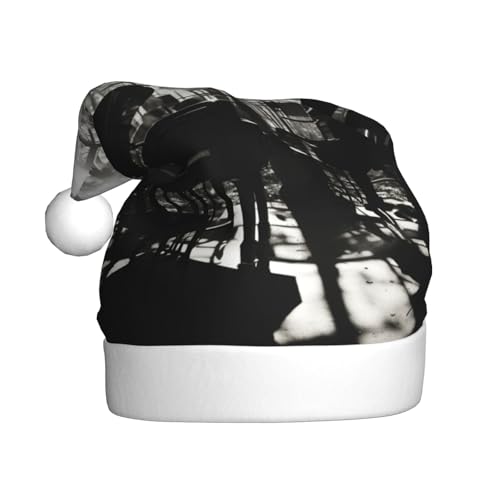 KOUUIP Weihnachtsmütze mit Musiknoten-Druck, lustige Plüsch-Weihnachtsmütze für Erwachsene, Weihnachtsgeschenke, Hüte KOUUIP Weihnachtsmütze mit Musiknoten-Druck, lustige Plüsch-Weihnachtsmütze für Erwachsene, Weihnachtsgeschenke, Hüte von KOUUIP