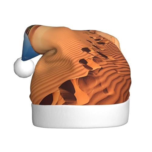 KOUUIP Weihnachtsmütze mit Wüstenaufdruck, lustiger Plüsch, Weihnachtsmütze für Erwachsene, Partygeschenke, Weihnachtsmützen KOUUIP Weihnachtsmütze mit Wüstenaufdruck, lustiger Plüsch, Weihnachtsmütze für Erwachsene, Partygeschenke, Weihnachtsmützen von KOUUIP