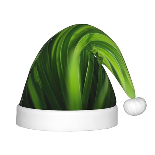 KOUUIP Weihnachtsmütze mit grünem Streifendruck, für Erwachsene, Weihnachtsmannmützen für Weihnachten, Neujahr, Partyzubehör KOUUIP Weihnachtsmütze mit grünem Streifendruck, für Erwachsene, Weihnachtsmannmützen für Weihnachten, Neujahr, Partyzubehör von KOUUIP