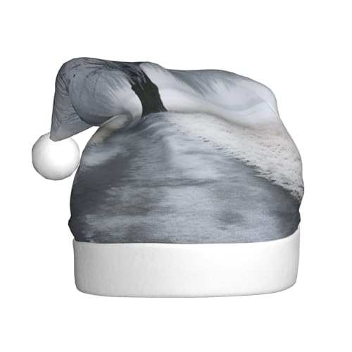 KOUUIP Weihnachtsmütze mit weißem Schneebaum-Druck, lustige Plüsch-Weihnachtsmütze für Erwachsene, Weihnachtsgeschenke, Weihnachtsmützen KOUUIP Weihnachtsmütze mit weißem Schneebaum-Druck, lustige Plüsch-Weihnachtsmütze für Erwachsene, Weihnachtsgeschenke, Weihnachtsmützen von KOUUIP