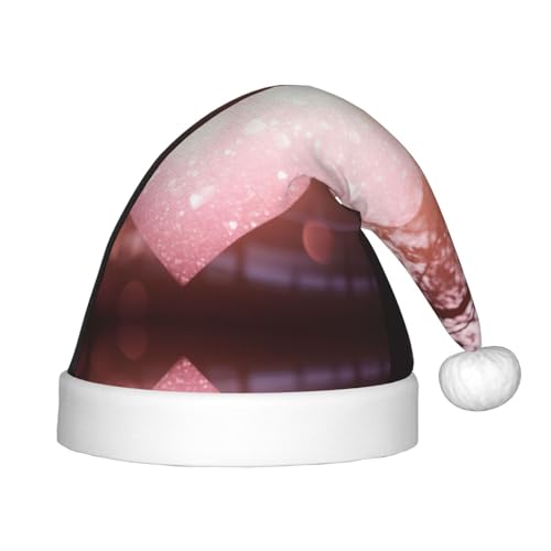 KOUUIP Weihnachtsmützen für Erwachsene, Herzmotiv, bedruckt, Weihnachtsmütze, Neujahr, Partyzubehör KOUUIP Weihnachtsmützen für Erwachsene, Herzmotiv, bedruckt, Weihnachtsmütze, Neujahr, Partyzubehör von KOUUIP