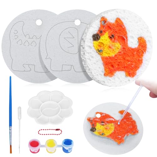 KOVSGQ Magic Puffy Paint Schwammbilder Magic Paint Foam Texture Painting 3D Zeichnen Leinwand Schwamm Schaumstoff Textur Malpapier Set für Kinder DIY für Grußkarten Bastelzubehör(Tier) von KOVSGQ