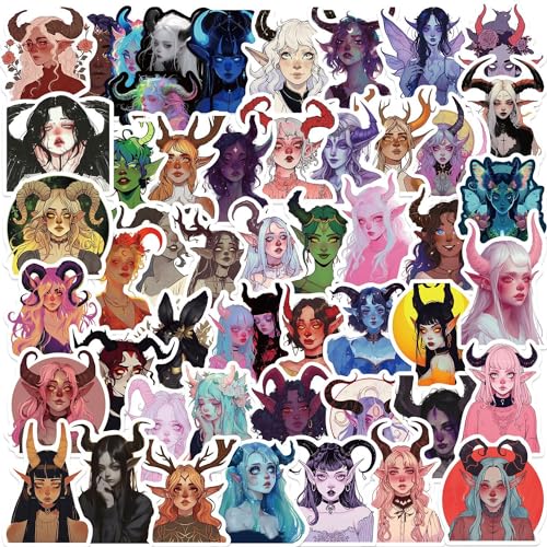 Cartoon-Hexe Aufkleber 50Pcs für Laptop, Fahrrad, Gepäck, Graffiti-Patches, Gitarrenaufkleber für Skateboard, Gepäck, Fahrradstoßstange, Geschenk für Kinder/Teenager Cartoon-Hexe Aufkleber 50Pcs für Laptop, Fahrrad, Gepäck, Graffiti-Patches, Gitarrenaufkleber für Skateboard, Gepäck, Fahrradstoßstange, Geschenk für Kinder/Teenager von KOWASO