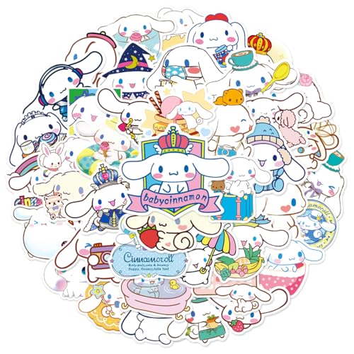 Cinnamoroll Aufkleber 50 Stück Vinyl Aufkleber für Laptop, Stoßstange, Skateboard, Wasserflaschen, Computer, Telefon, Cartoon-Anime-Aufkleber für Kinder, Teenager, Erwachsene Cinnamoroll Aufkleber 50 Stück Vinyl Aufkleber für Laptop, Stoßstange, Skateboard, Wasserflaschen, Computer, Telefon, Cartoon-Anime-Aufkleber für Kinder, Teenager, Erwachsene von KOWASO