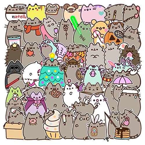 Katze Aufkleber 50 Stück Vinyl Aufkleber für Laptop, Stoßstange, Skateboard, Wasserflaschen, Computer, Telefon, Cartoon-Anime-Aufkleber für Kinder, Teenager, Erwachsene Katze Aufkleber 50 Stück Vinyl Aufkleber für Laptop, Stoßstange, Skateboard, Wasserflaschen, Computer, Telefon, Cartoon-Anime-Aufkleber für Kinder, Teenager, Erwachsene von KOWASO